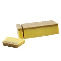 Pain de savon artisanal - Banane et noix de coco douce - Fait main - 1,3kg