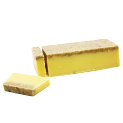 Pain de savon artisanal - Banane et noix de coco douce - Fait main - 1,3kg