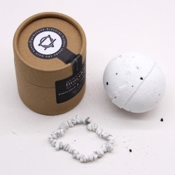 Badbom met edelsteenarmband - Grapefruit & Ylang Ylang - Witte Jaspis