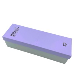 Lange Box - Lavendel Rose und Nelke - Seife Blumenstrauß - 28x8x8,5cm