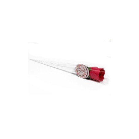 Fleur de savon - Petite rose rouge - 30x3cm - 1 unité