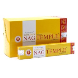 Golden Nag Incense - Temple Incense - 15gr Box.