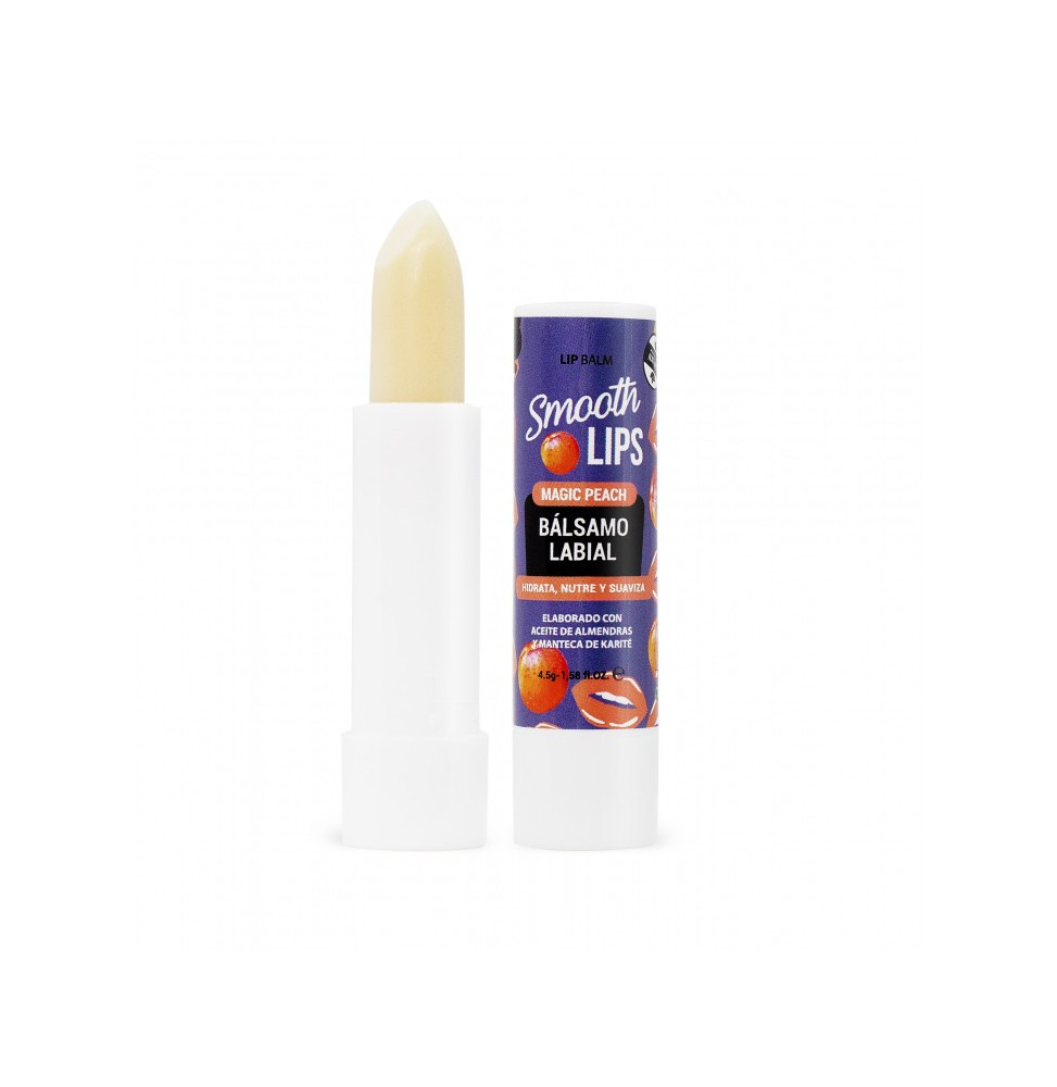 BÁLSAMO LABIAL NATURAL MAGIC PEACH - MELOCOTÓN - ACEITE DE ALMENDRAS Y MANTECA DE KARITÉ - SMOOTH LIPS-مرطب الشفاه-HOSTENATURA