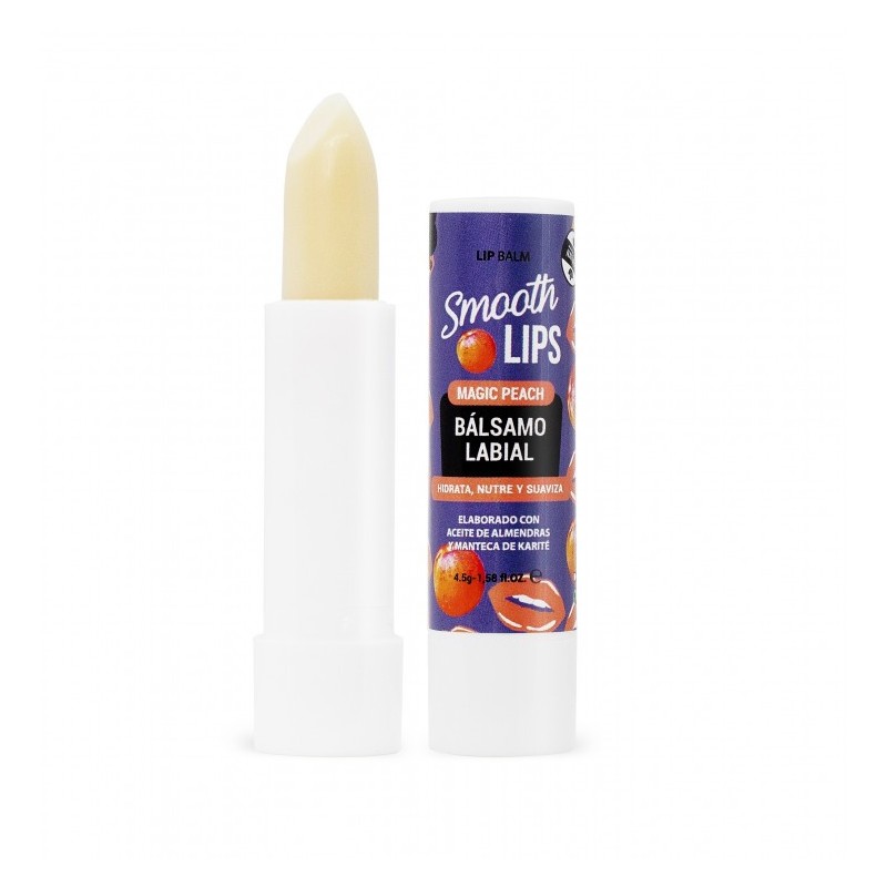 Bálsamo labial natural MAGIC PEACH - PÊSSEGO - ÓLEO DE AMÊNDOA E MANTEIGA DE KARITÉ - LÁBIOS SUAVES-Bálsamos labiais-HOSTENATURA