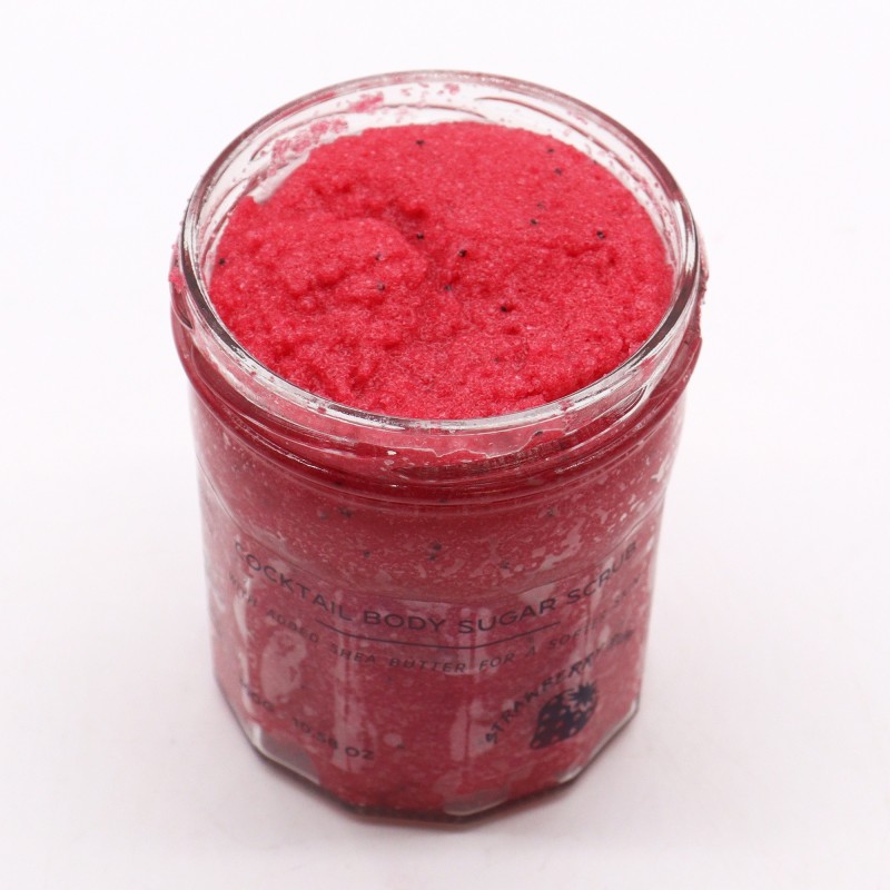 Geparfumeerde Sugar Body Scrub - Strawberry Rum 300g - Handgemaakt-SUIKER SCRUB EXFOLIANTEN-HOSTENATURA