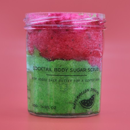Exfoliante Corporal de Azúcar Perfumado - Daiquiri de Sandía 300 g - Hecho a mano