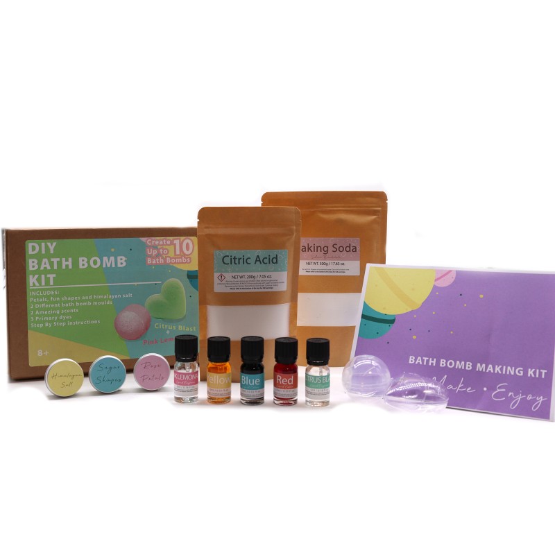 Kit para fazer bombas de banho - Limonada rosa e explosão de frutas cítricas-BOMBAS DE BANHO-HOSTENATURA