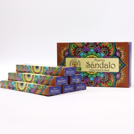 Incienso Namaste Mandala Masala - Sándalo - Tradicional de India Agarbathi - Hecho a Mano