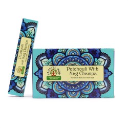 Incenso Namaste Mandala Masala - Patchouli e Nag Champa - Agarbathi Indiano Tradicional - Feito à mão