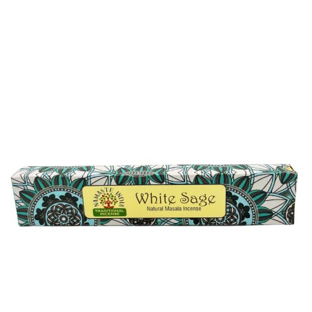 Incienso Namaste Mandala Masala - Salvia Blanca - Tradicional de India Agarbathi - Hecho a Mano