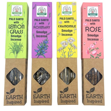 Kit Inciensos de Fumigación inspirado en la Tierra - Sahumerio - Incienso Tradicional India Namaste Orgánico - 4 cajitas
