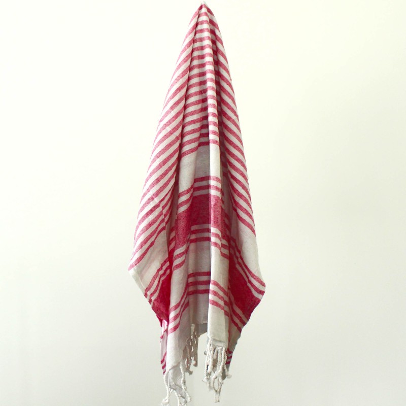 Hamman Spahanddoek - Zonsondergang Roze - 90x170cm-HAMMAN SPA HANDDOEKEN-HOSTENATURA