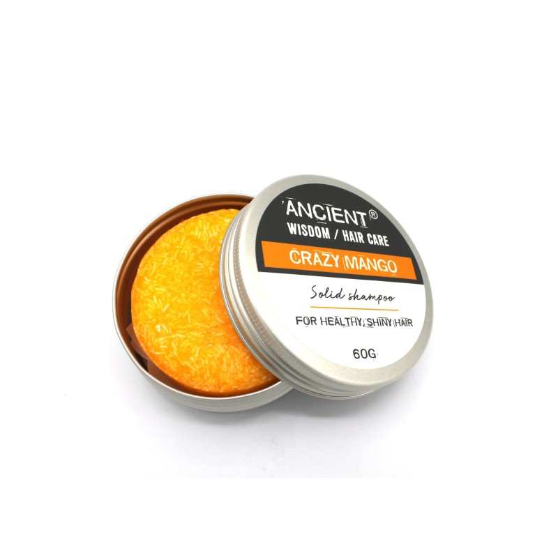 Shampoing solide 60g - Crazy Mango - Crazy Mango - Sans SLS - Sans SLES - Sans Paraben - Végétarien et Vegan-SHAMPOOING ET APRÈS-SHAMPOING SOLIDE 60GR-HOSTENATURA