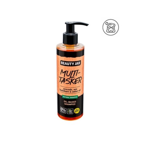 CHAMPÚ ACEITE CABELLOS APAGADOS - AGUACATE Y ESPINO AMARILLO - BEAUTY JAR - SIN SLS - SIN PARABENOS - DOSIFICADOR - 250ml