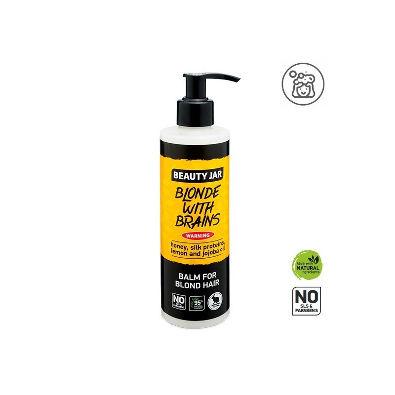 BALSAM DE PĂR NATURAL PENTRU PAR BLOND - LĂMĂIE ȘI MIERE - BORCAL DE FRUMUSEȚE - FĂRĂ SLS - FĂRĂ PARABENI - DISPENSER - 250ml-BALSAME DE PĂR-HOSTENATURA