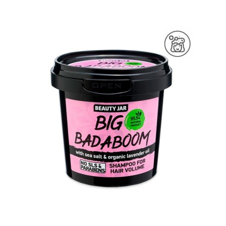 CHAMPÚ NATURAL ESPESO VOLUMEN - SAL MARINA Y LAVANDA - BEAUTY JAR - SIN SLS - SIN PARABENOS - TARRINA - 150gr