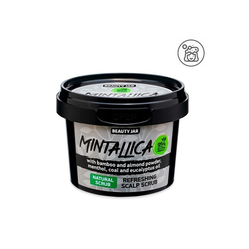 SCRUB RINFRESCANTE PER CAPELLI - MINTALLICA - BAMBÙ ED EUCALIPTO - BEAUTY JAR - SENZA SLS - SENZA PARABENI - TARRAIN - 100gr-ESFOLIATORE PER CAPELLI-HOSTENATURA