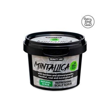 EXFOLIANTE CAPILAR REFRESCANTE - MINTALLICA - BAMBÚ Y EUCALIPTO - BEAUTY JAR -  SIN SLS - SIN PARABENOS - TARRINA - 100gr
