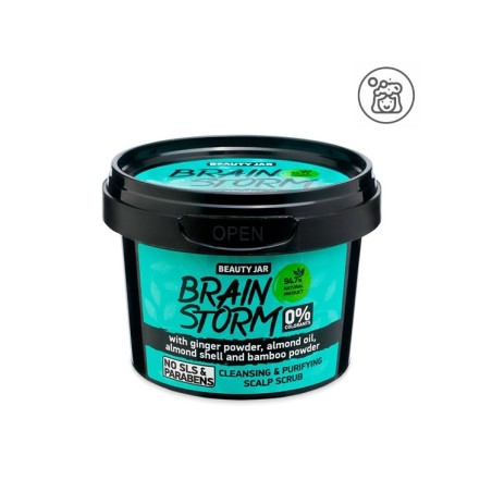 EXFOLIANTE CAPILAR LIMPIEZA Y PURIFICACIÓN - JENGIBRE Y ALMENDRAS - BEAUTY JAR - SIN SLS - SIN PARABENOS - TARRINA - 100gr