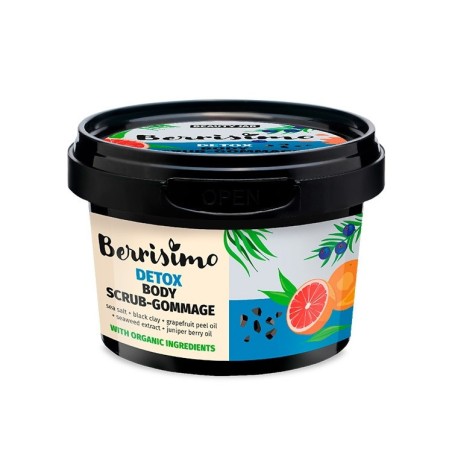 EXFOLIANTE CORPORAL DETOX - ARCILLA, UVA Y BAYAS - BERRISIMO - SIN SLS - SIN SLES - SIN PARABENOS - 350gr