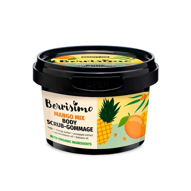 BODY SCRUB - MANGO, ANANAS EN BABASSÚ - BERRISIMO - ZONDER SLS - ZONDER SLES - ZONDER PARABENEN - 280gr-LICHAAMSCRUBLES-HOSTENATURA