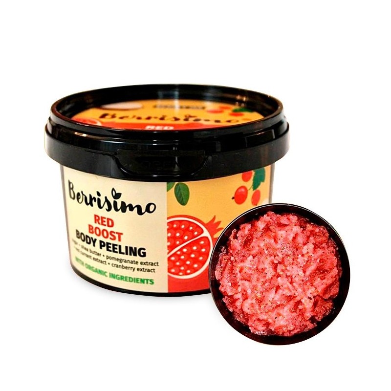 PEELING CORP - RODIE, AMINE ȘI COACĂȚE - BERRISIMO - FĂRĂ SLS - FĂRĂ SLES - FĂRĂ PARABENI - 300gr-SCRUBLE CORPORALE-HOSTENATURA