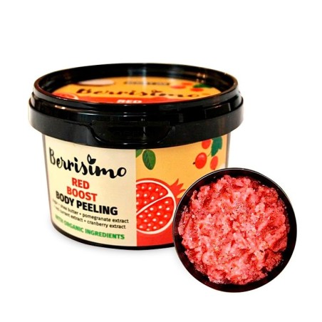 LICHAAMSPEELING - GRANAATAPPEL, BOSBESSEN EN KRANEN - BERRISIMO - ZONDER SLS - ZONDER SLES - ZONDER PARABENEN - 300gr