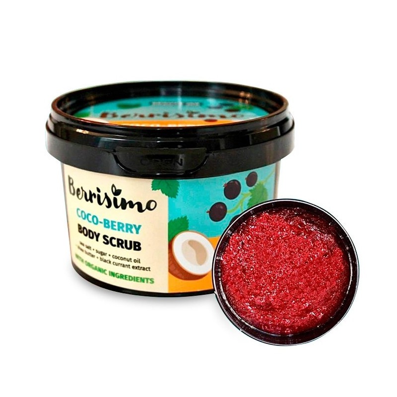 BODY SCRUB - COCONUT, CURRANT AND SHEA - BERRISIMO - SLS-FREE - SLES-FREE - PARABEN-FREE - 350gr-BODY SCRUB-HOSTENATURA