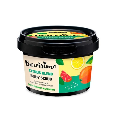 EXFOLIANTE CORPORAL - NARANJA, POMELO Y MENTA - BERRISIMO - SIN SLS - SIN SLES - SIN PARABENOS - 400gr