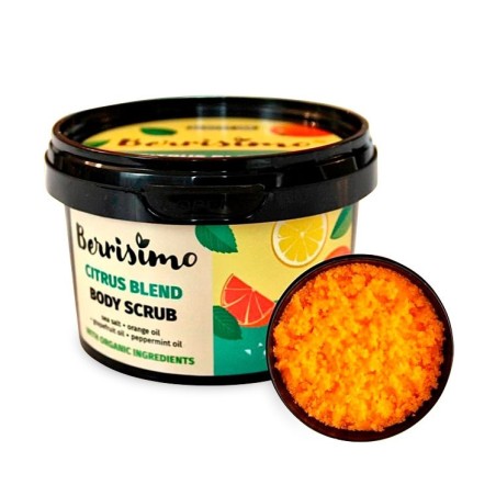 EXFOLIANTE CORPORAL - NARANJA, POMELO Y MENTA - BERRISIMO - SIN SLS - SIN SLES - SIN PARABENOS - 400gr