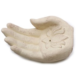 Incense Burner - Lotus (White) - 14x6x4cm