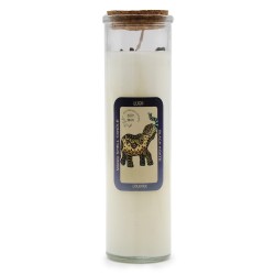 MAGIC SPELL CANDLE - GLÜCK MIT SCHWARZEN ACHAT EDELSTEINEN UND LAKRITZDUFT