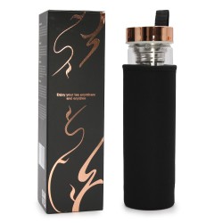 Sticla de Sticla pentru Infuzie de Ceai - Rose Gold - Ametist