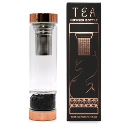 Glass Bottle for Glass Tea Infusion - Rose Gold - Onyx