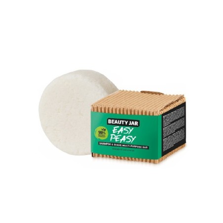 CHAMPÚ SÓLIDO CABELLO + AFEITADO - AGUACATE Y OLIVA - EASY PEASY -BEAUTY JAR - 65gr