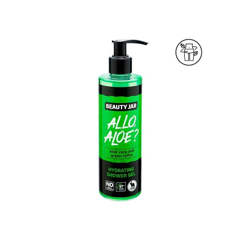 GEL DE BANHO HIDRATANTE NATURAL - ALOE VERA E CAFÉ VERDE - FRASCO DE BELEZA - SEM SLS - SEM PARABENOS - ORGÂNICO 250ml-GEL DE BANHO-HOSTENATURA