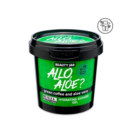 GEL DE DUCHA NATURAL HIDRATANTE - ALOE VERA Y CAFÉ VERDE - BEAUTY JAR - SIN SLS - SIN PARABENOS - ORGÁNICO 150gr