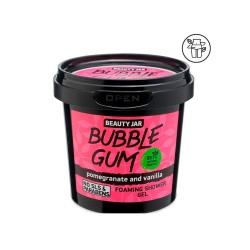 BUBBLE GUM ANTIOXIDATIVES SCHÄUMENDES DUSCHGEL - GRANATAPFEL UND VANILLE - BEAUTY TIEGEL - SLS-FREI - PARABENFREI - BIO 150gr