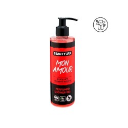 NATURAL SCENTED SHOWER GEL MON AMOUR - PEONY AND ALGAE - BEAUTY JAR - SLS FREE - PARABEN-FREE - ORGANIC 250ml