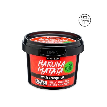 JABÓN DE GELATINA PARA MANOS Y CUERPO - NARANJA - HAKUNA MATATA- BEAUTY JAR - SIN SLS - SIN PARABENOS - INGREDIENTES NATURALES