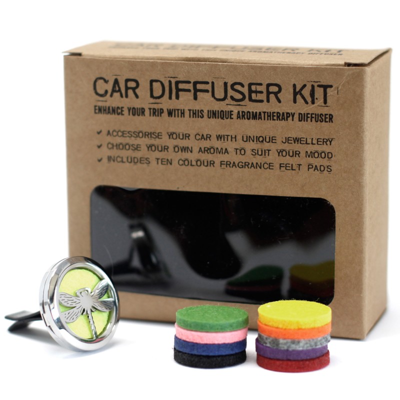 Kit diffuseur voiture - Libellule - 30mm-KIT DIFFUSEUR DE VOITURE AROMATHÉRAPIE-HOSTENATURA