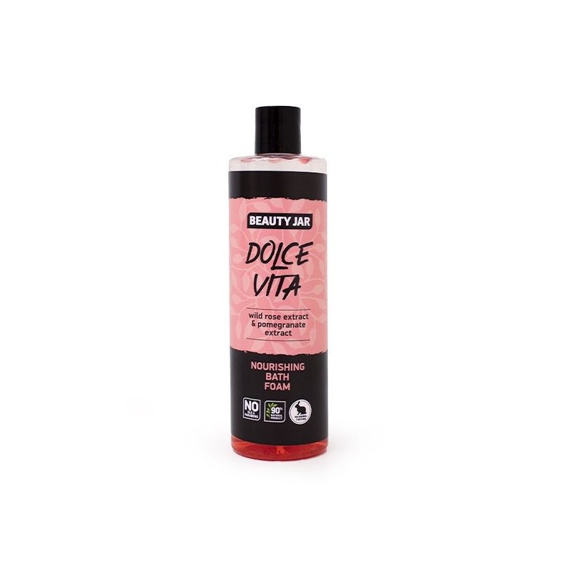 DOLCE VITA BAGNO SCHIUMA IDRATANTE - ROSA E MELOGRANO - BEAUTY JAR - SENZA SLS - SENZA PARABENI - NATURALE BIOLOGICO 400ml-GEL DOCCIA-HOSTENATURA