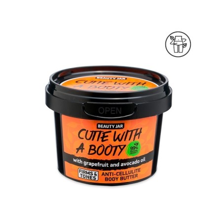 MANTECA CORPORAL ANTICELULÍTICA CUTIE WITH A BOOT - POMELO Y AGUACATE - BEAUTY JAR - SIN SLS - SIN PARABENOS - NATURAL - 90gr