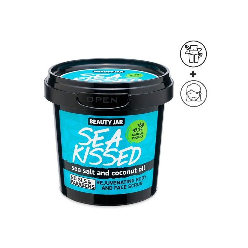 SEA KISSED REJUVENECEMENTE CORPORAL E FACIAL SCRUM - SAL E CACAO - TARRO DE BELEZA - SIN SLS - SIN PARABENOS - NATURAL - 150gr-SCRUBLES CORPORAL-HOSTENATURA