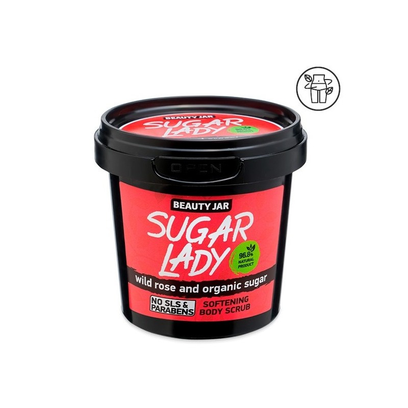 SCRUB CORPO ADDOLCENTE SUGAR LADY - ROSA CANINA E ZUCCHERO - BEAUTY JAR - SENZA SLS - SENZA PARABENI - NATURALE - 180gr-SCRUBOLI DEL CORPO-HOSTENATURA