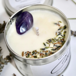 Handmade soy aromatic candle in a can of "Calma" Fresh Lavender - Velarosa Estudio - 250ml