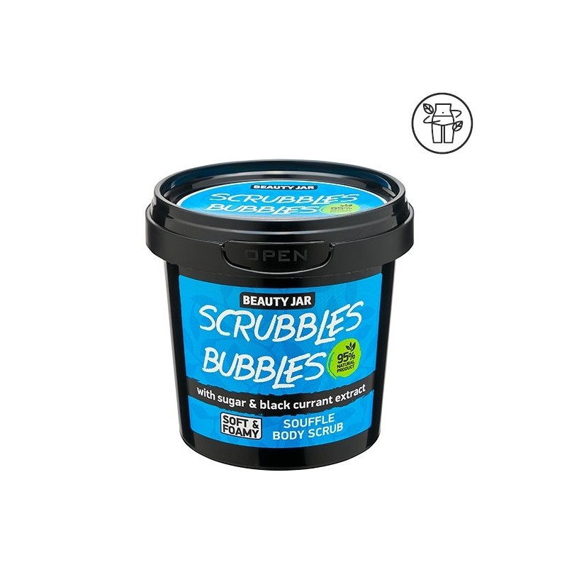 SOUFFLE SCRUBBLE BUBBLES BODY SCRUB - SUGAR & BLACKCURRANT - BEAUTY JAR - SLS FREE - PARABEN FREE - NATURAL - 140ml-BODY SCRUB-HOSTENATURA