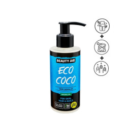 ACEITE DE COCO 100% ECO COCO - BEAUTY JAR - SIN SLS - SIN PARABENOS - NATURAL - 150ml