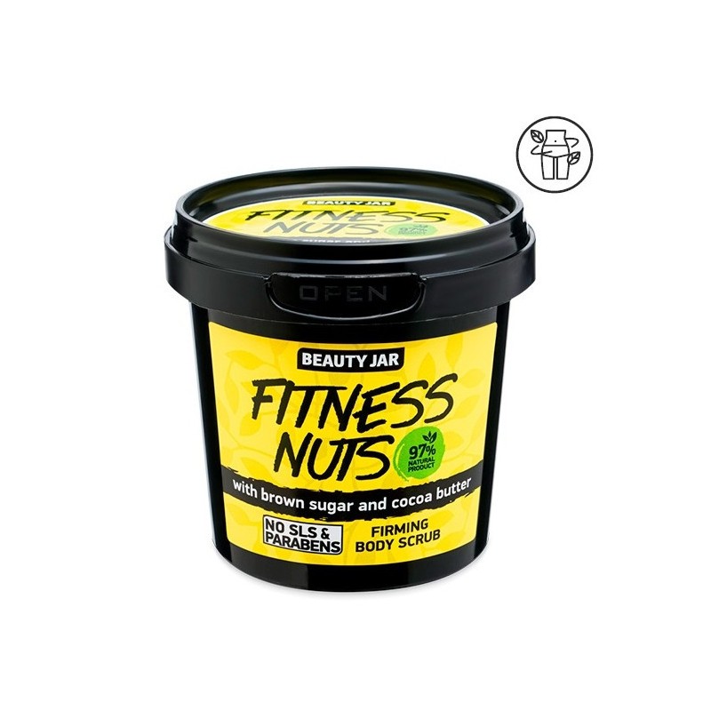 STRAFFENDES KÖRPERPEELING - BRAUNER ZUCKER & KAKAO - BEAUTY JAR - SLS-FREI - PARABENFREI - NATÜRLICH - 200gr-Körperpeeling-HOSTENATURA