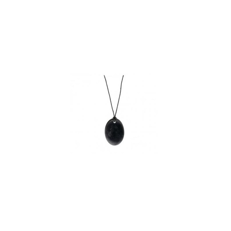 PENDANT MIC OVAL SHUNGUITE 3,5 x 3 x 0.4cm-SHUNGUITE-HOSTENATURA